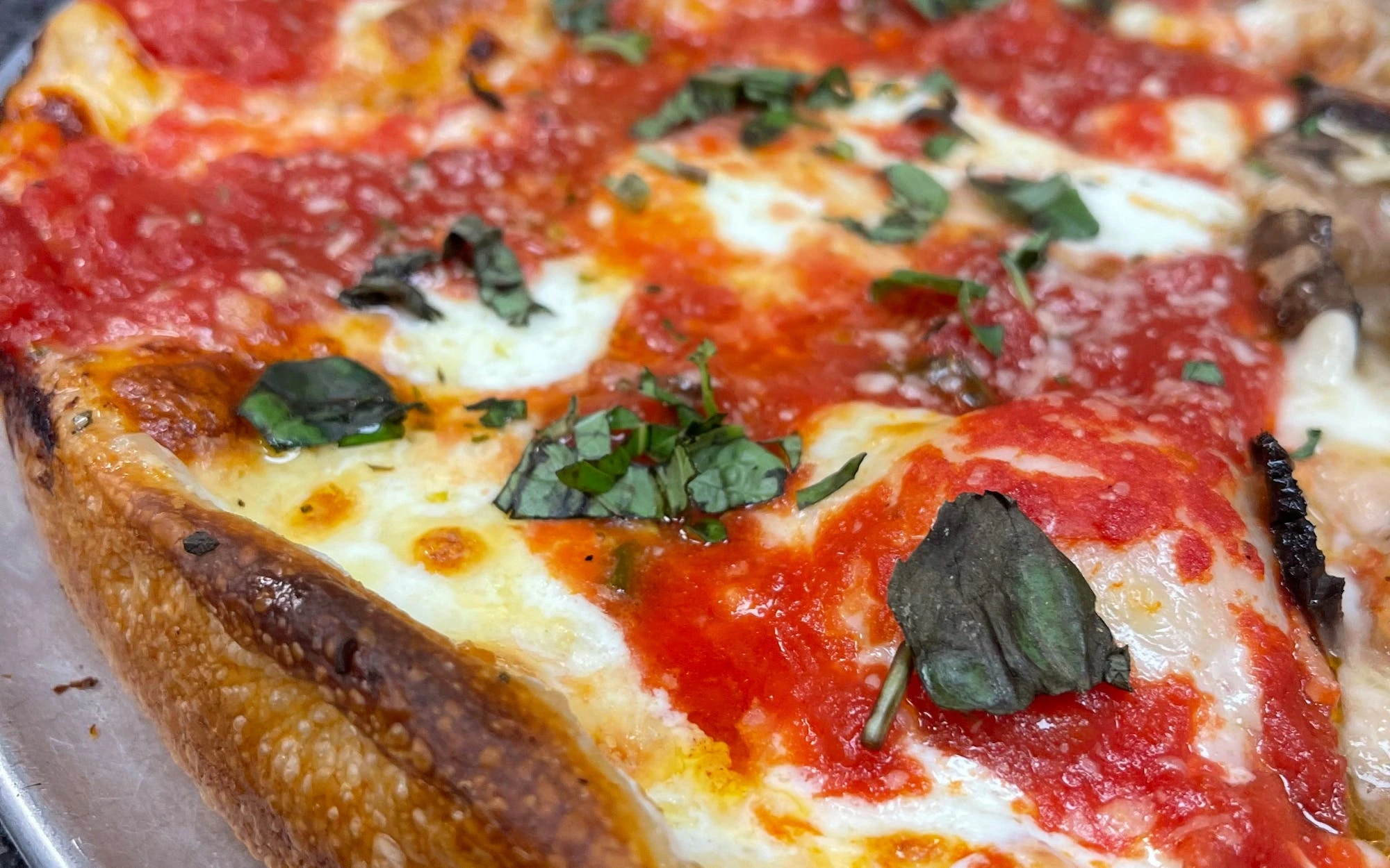 Margherita Deep Dish Pizza