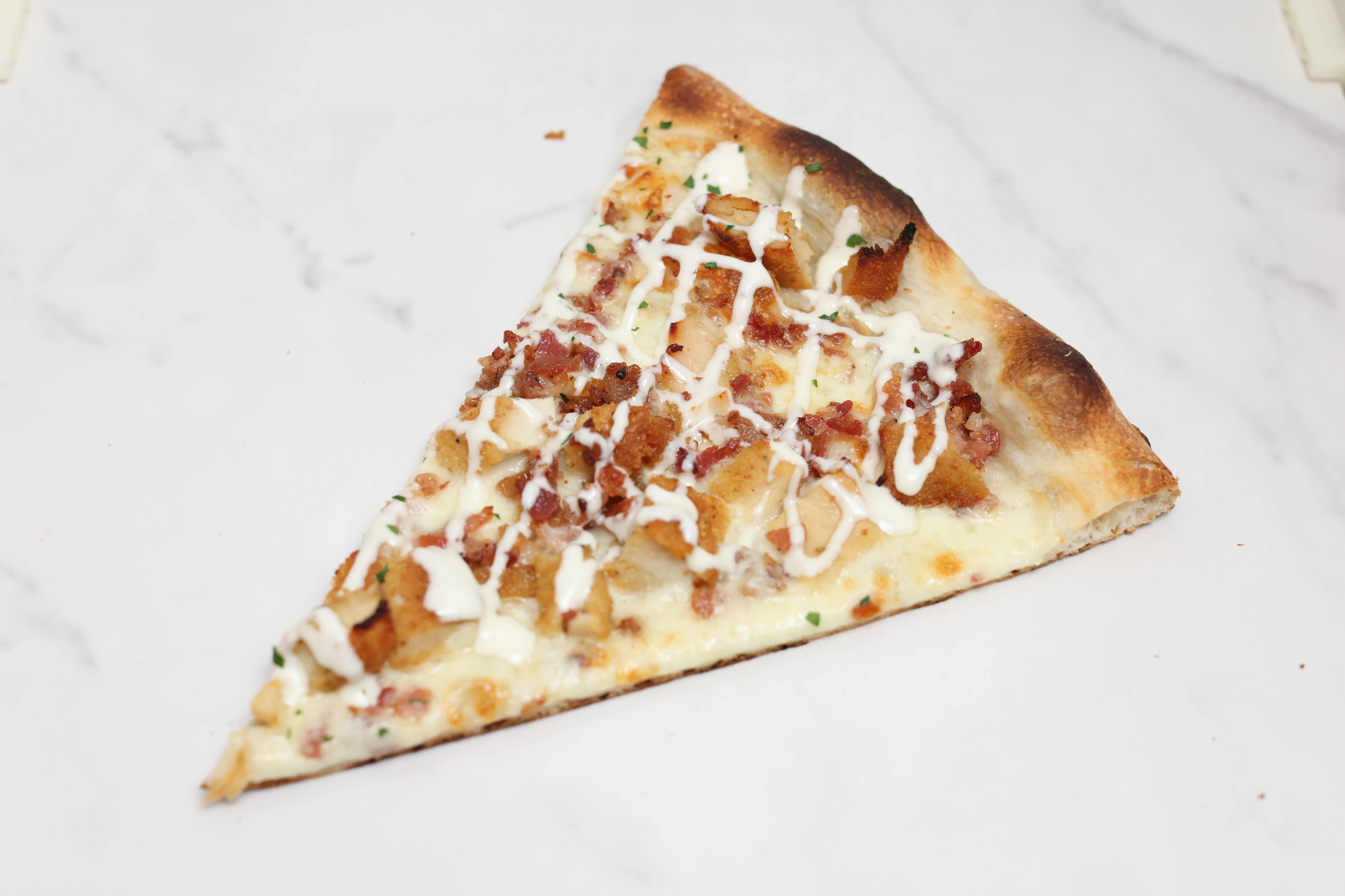 Chicken Bacon Ranch Deep Dish Pizza Slice